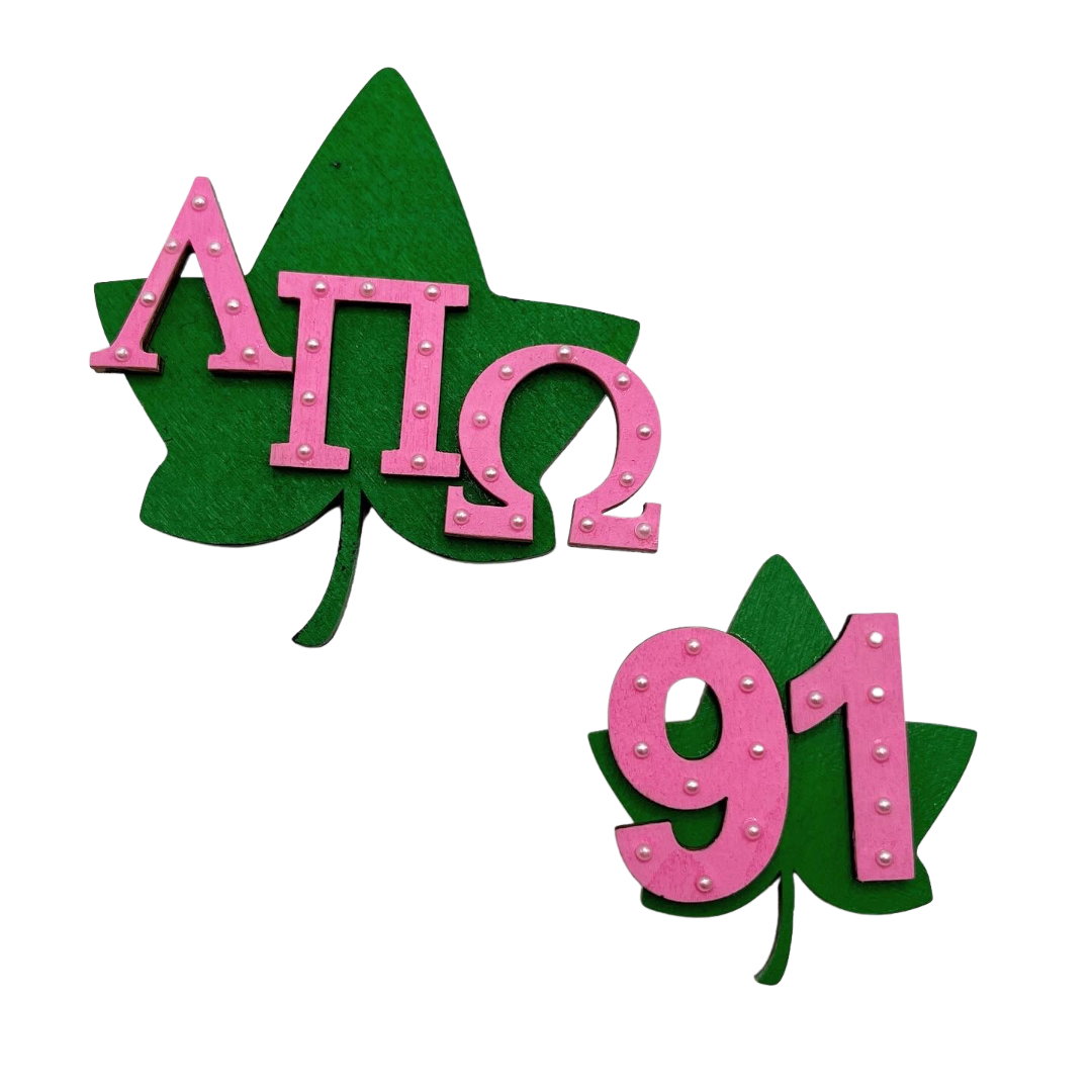 Pearl Ivy Leaf Chapter or Line Number Pin
