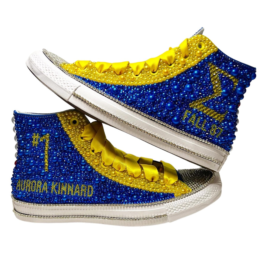 Custom Sigma Sorority High Top Canvas Sneakers
