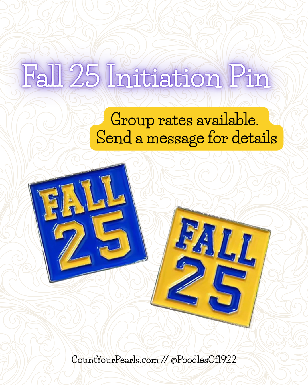 Fall 25 Pin - Blue and Yellow