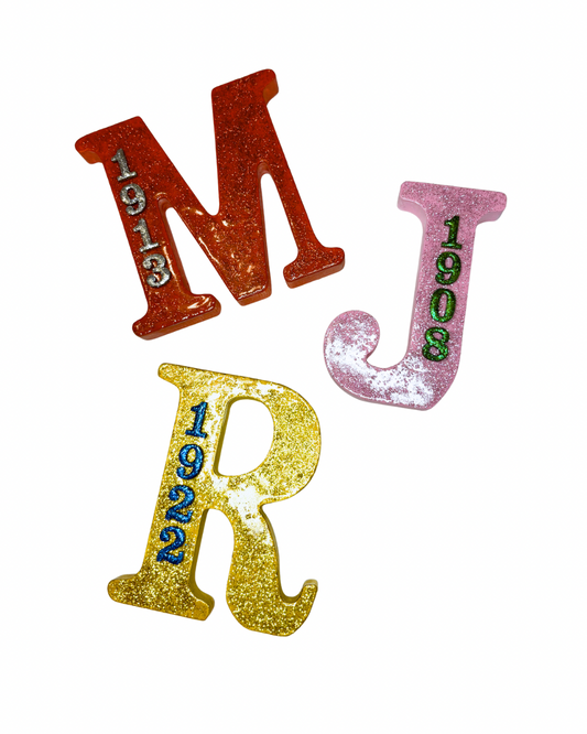 Sorority Initial Founding Year Decor