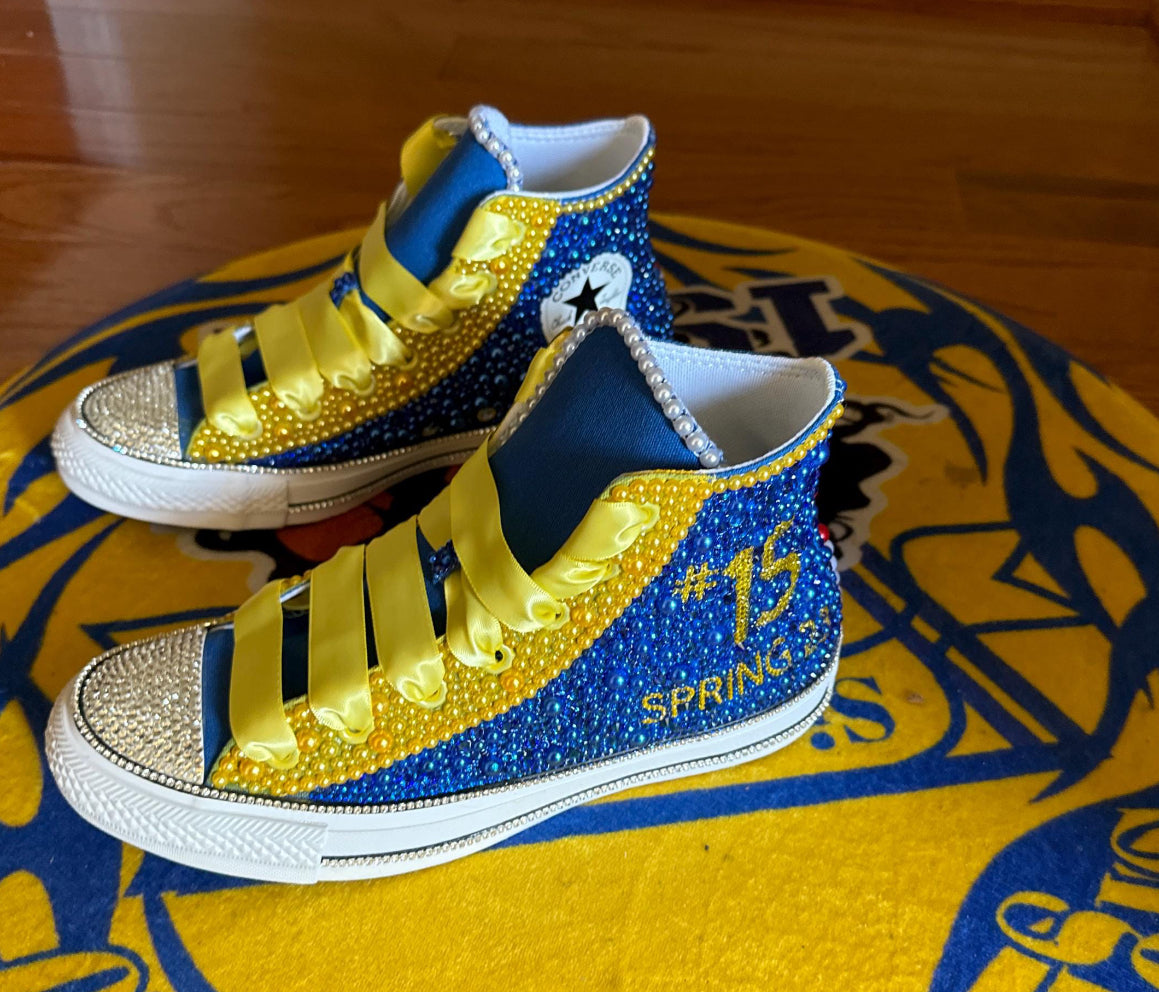 Custom Sigma Sorority High Top Canvas Sneakers