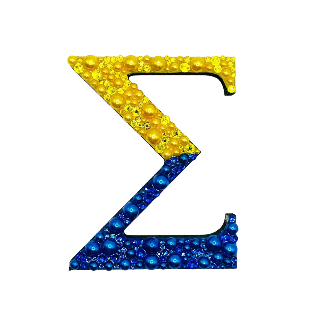 Bedazzled Decorative 4in Standing Sigma
