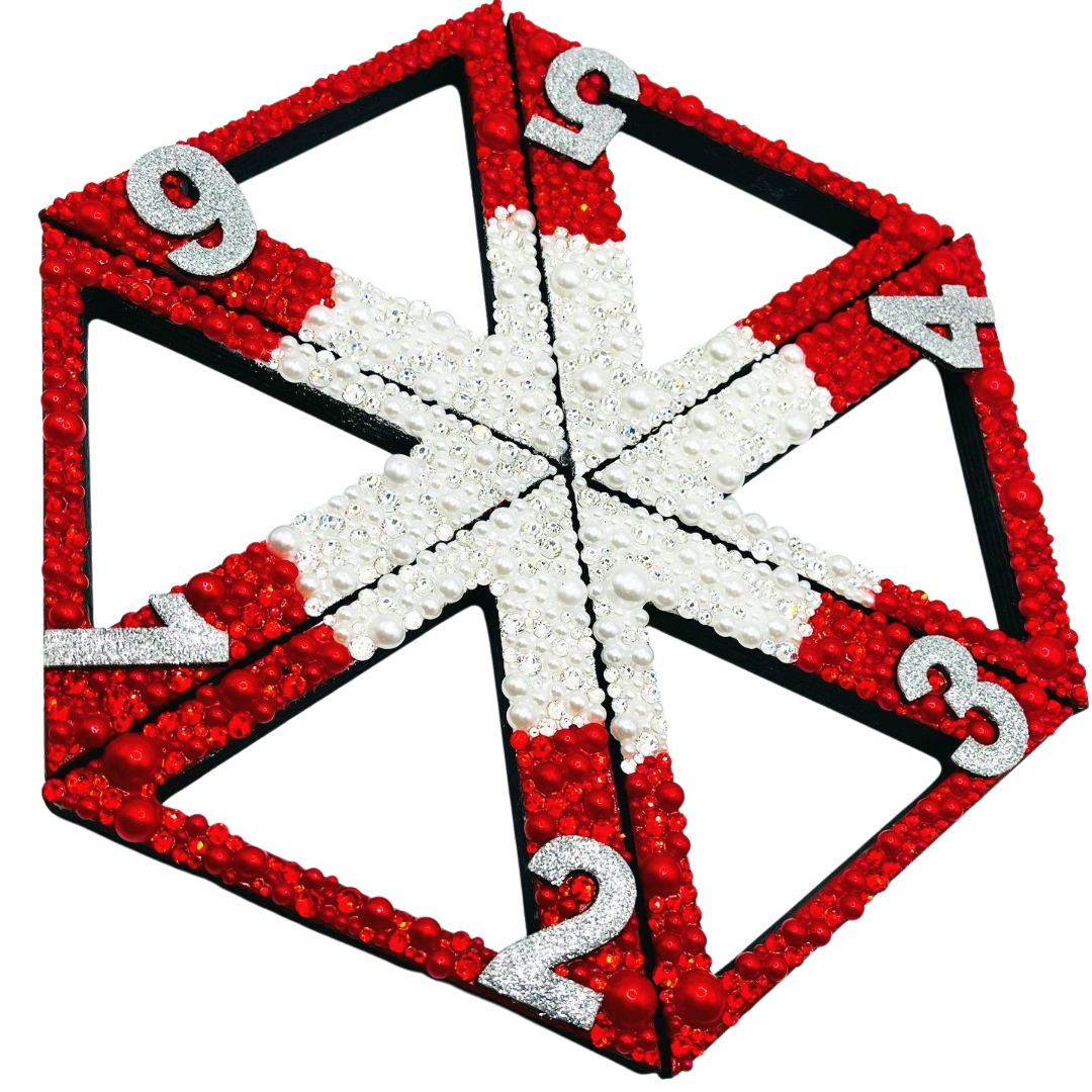 Bedazzled Decorative 4inch Line Number Standing Delta