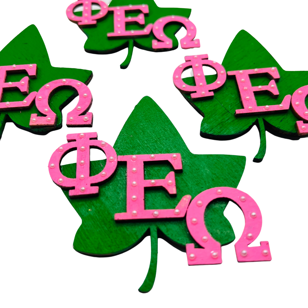 Pearl Ivy Leaf Chapter or Line Number Pin