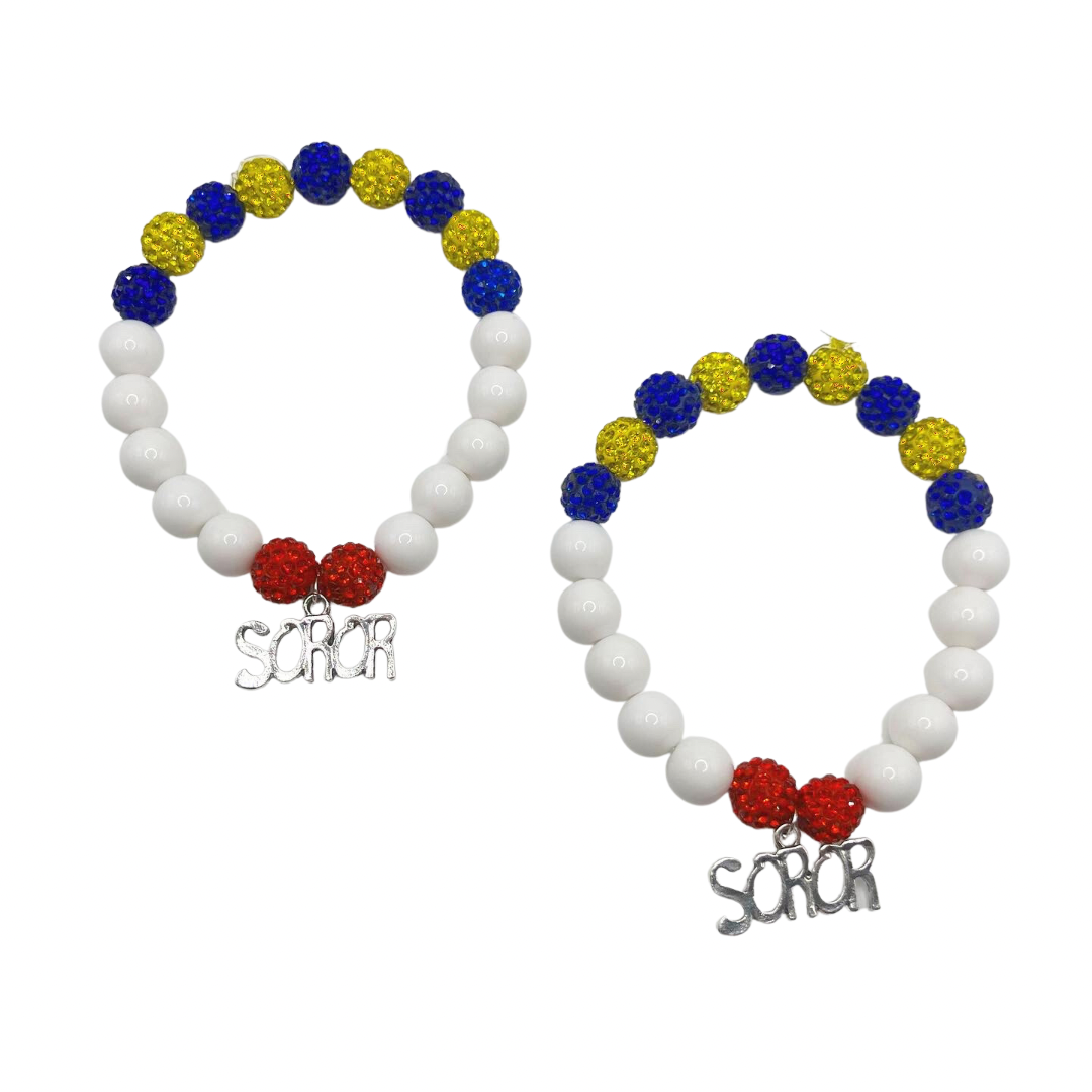 Sigma Pearls & Rubies Soror Charm Bracelet