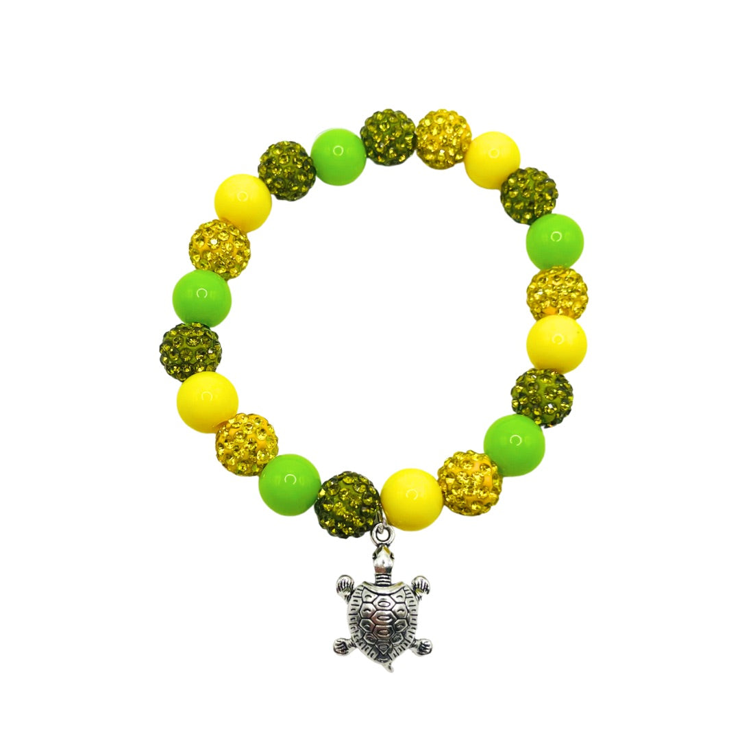 Sparkle Turtle Charm Bracelet