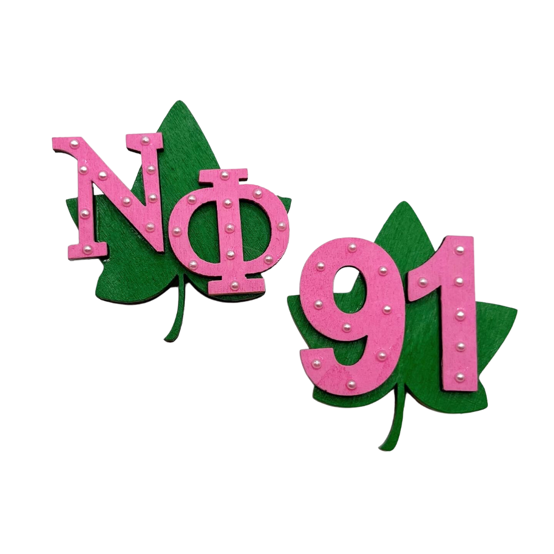 Pearl Ivy Leaf Chapter or Line Number Pin