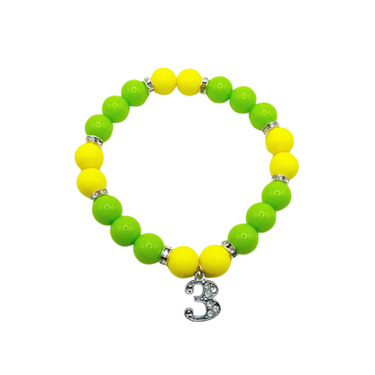 Nurse Sorority Line Number Charm Bracelet