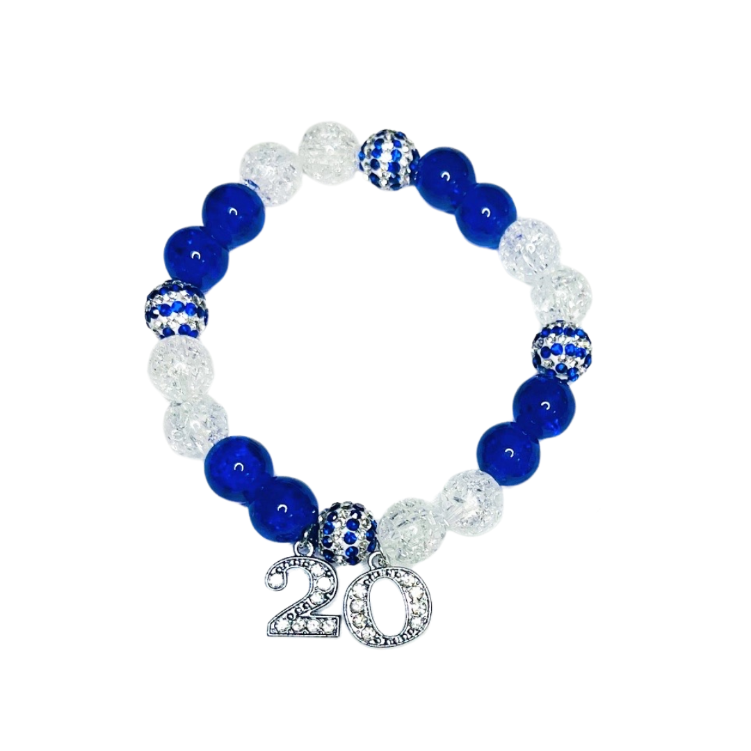 Zeta Striped Line Number Bracelet