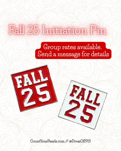 Fall 25 Pin - Red and White