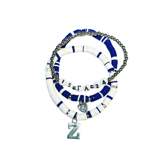 Zeta Club/Membership Bracelet Set