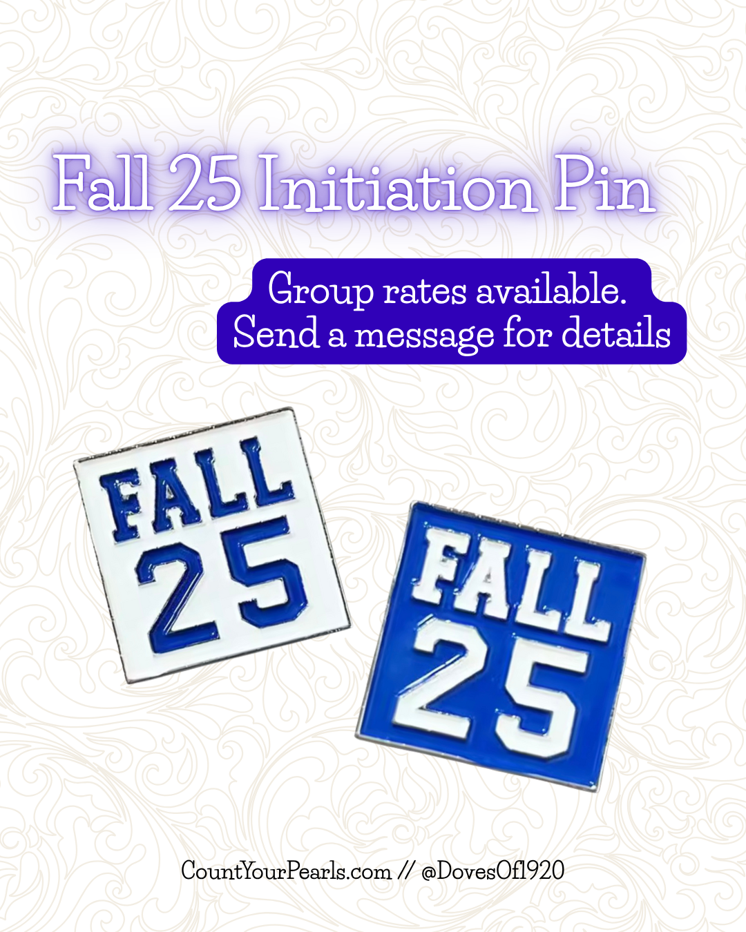 Fall 25 Pin - Blue and White