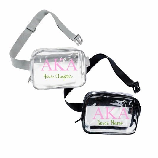 Phirst Personalized Clear Belt Bag