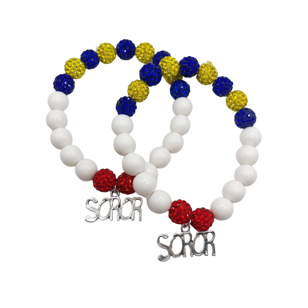 Sigma Pearls & Rubies Soror Charm Bracelet