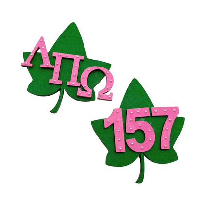 Pearl Ivy Leaf Chapter or Line Number Pin