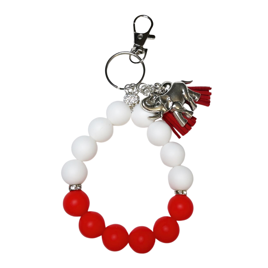 Elephant Charm Keychain Wristlet