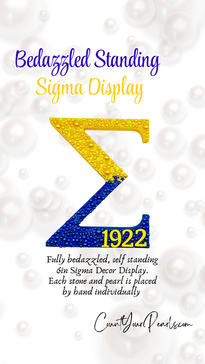 Bedazzled Decorative 4in Standing Sigma