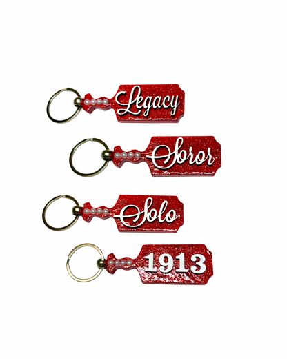 Sorority Paddle Keychain
