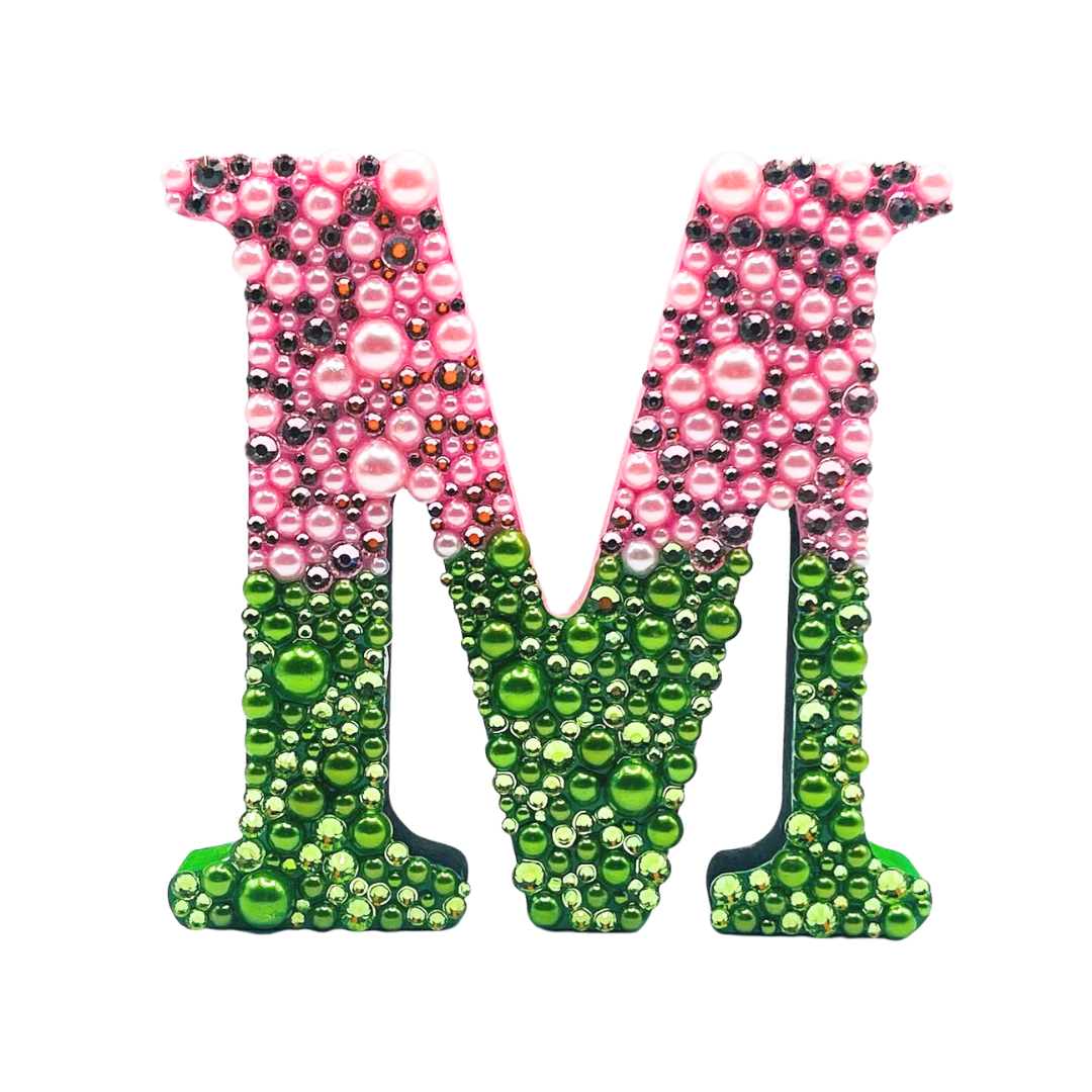 Decorative Bedazzled Letter Initial