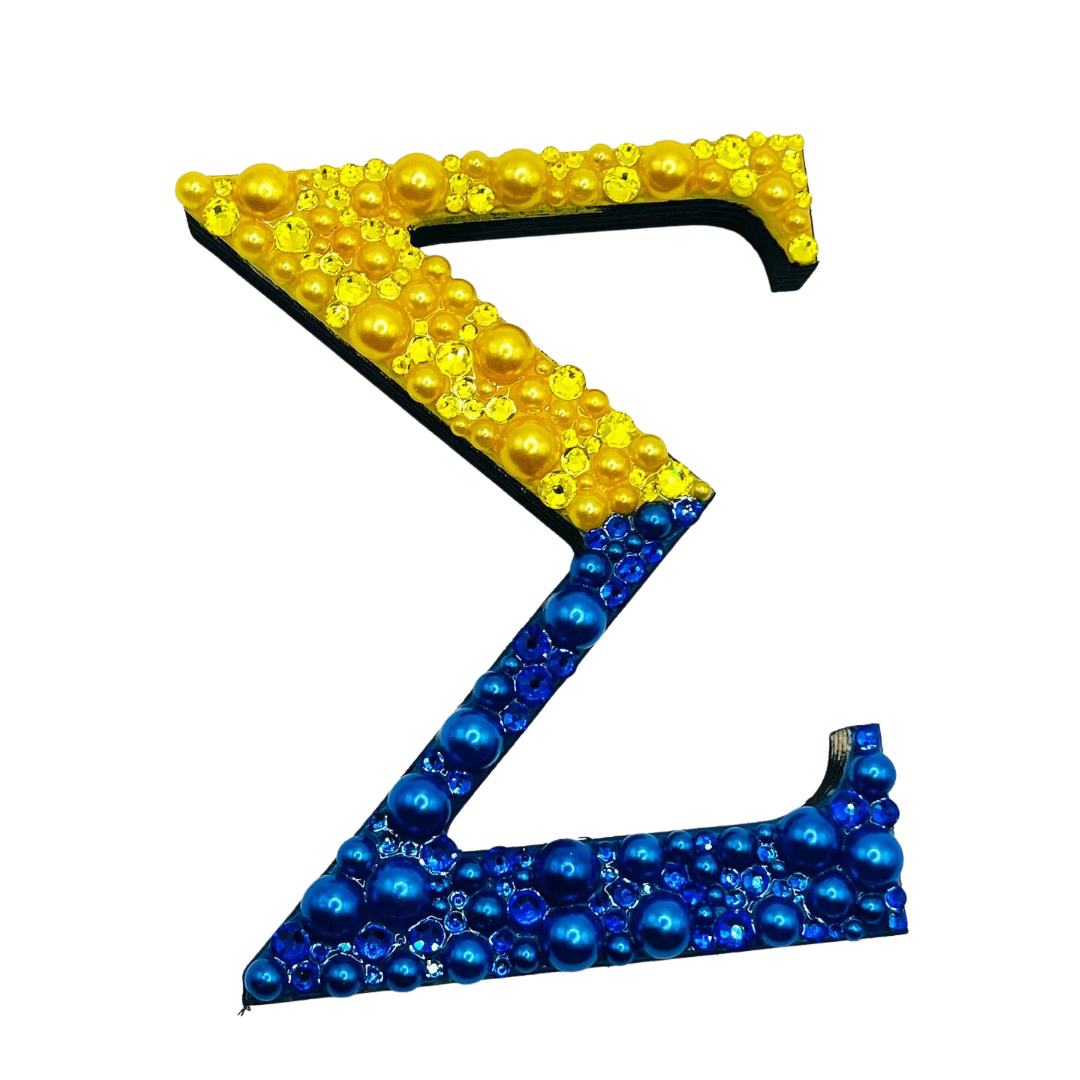 Bedazzled Decorative 4in Standing Sigma