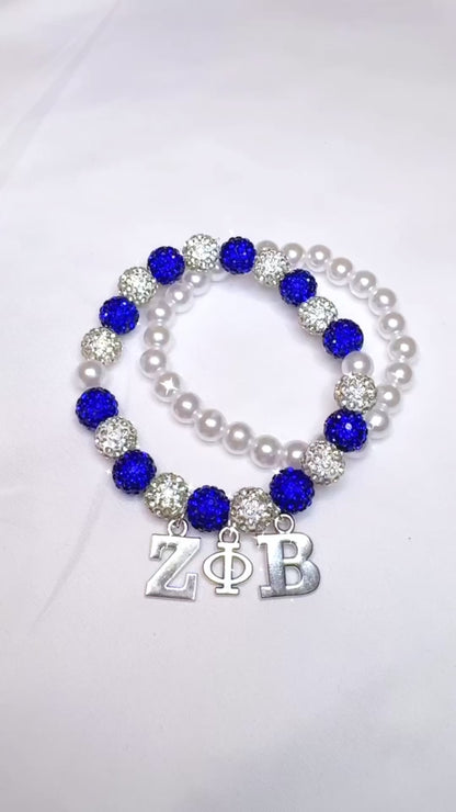 ZPhiB Letter Charm Bracelet Set