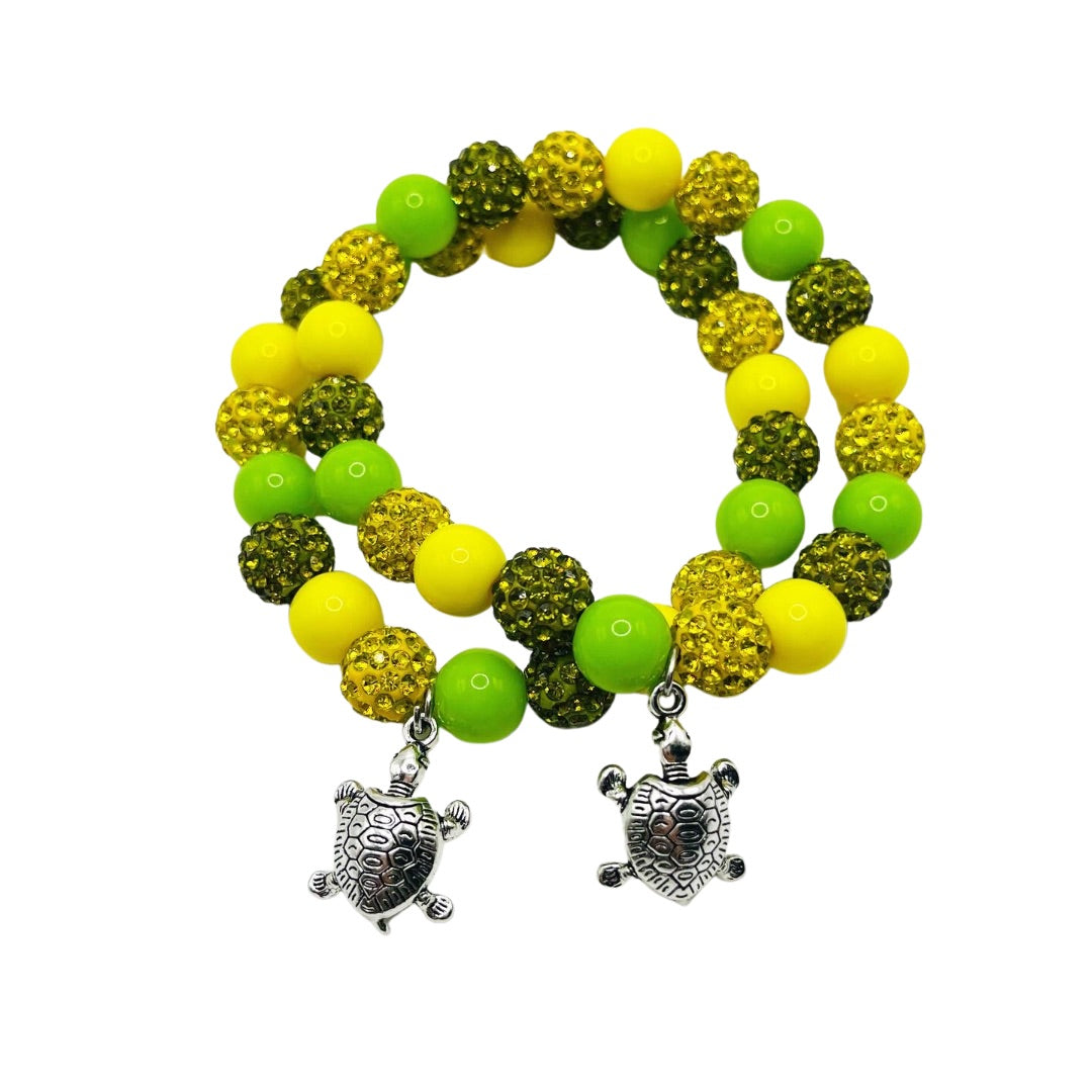 Sparkle Turtle Charm Bracelet