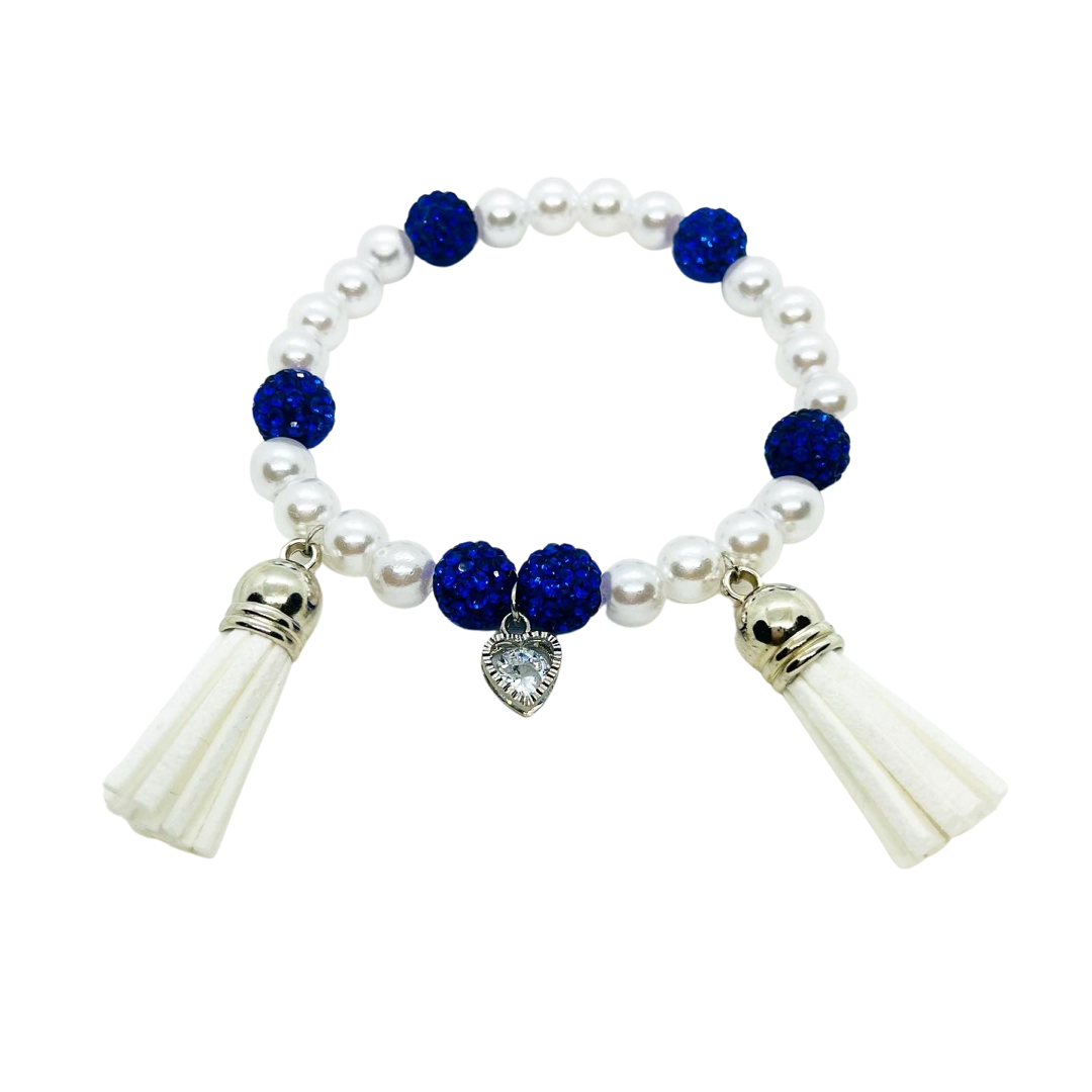 Zeta Line Number Charm Bracelet