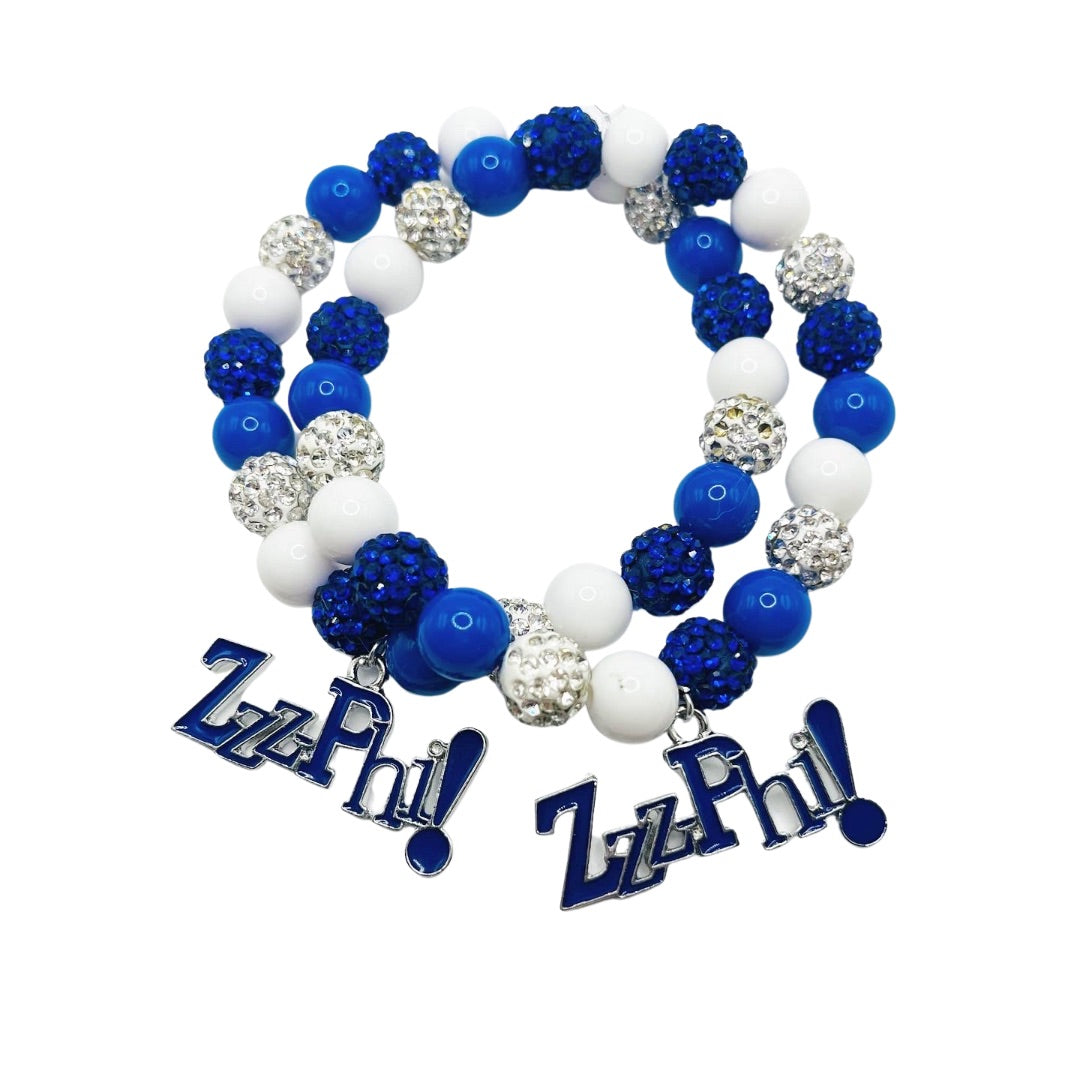 Zeta Zzz Phi Charm Bracelet