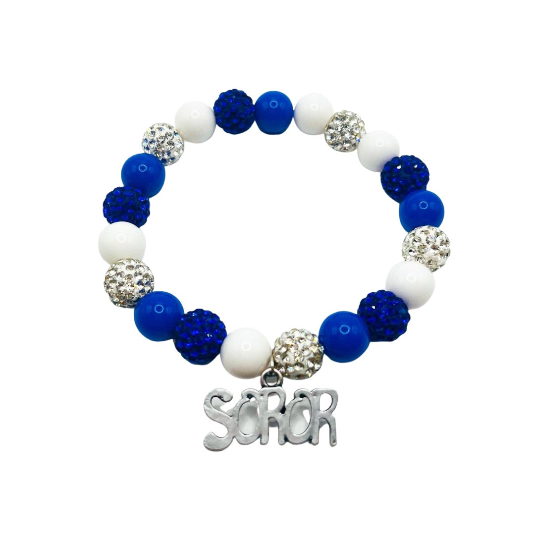 Sparkle Zeta Soror Charm Bracelet