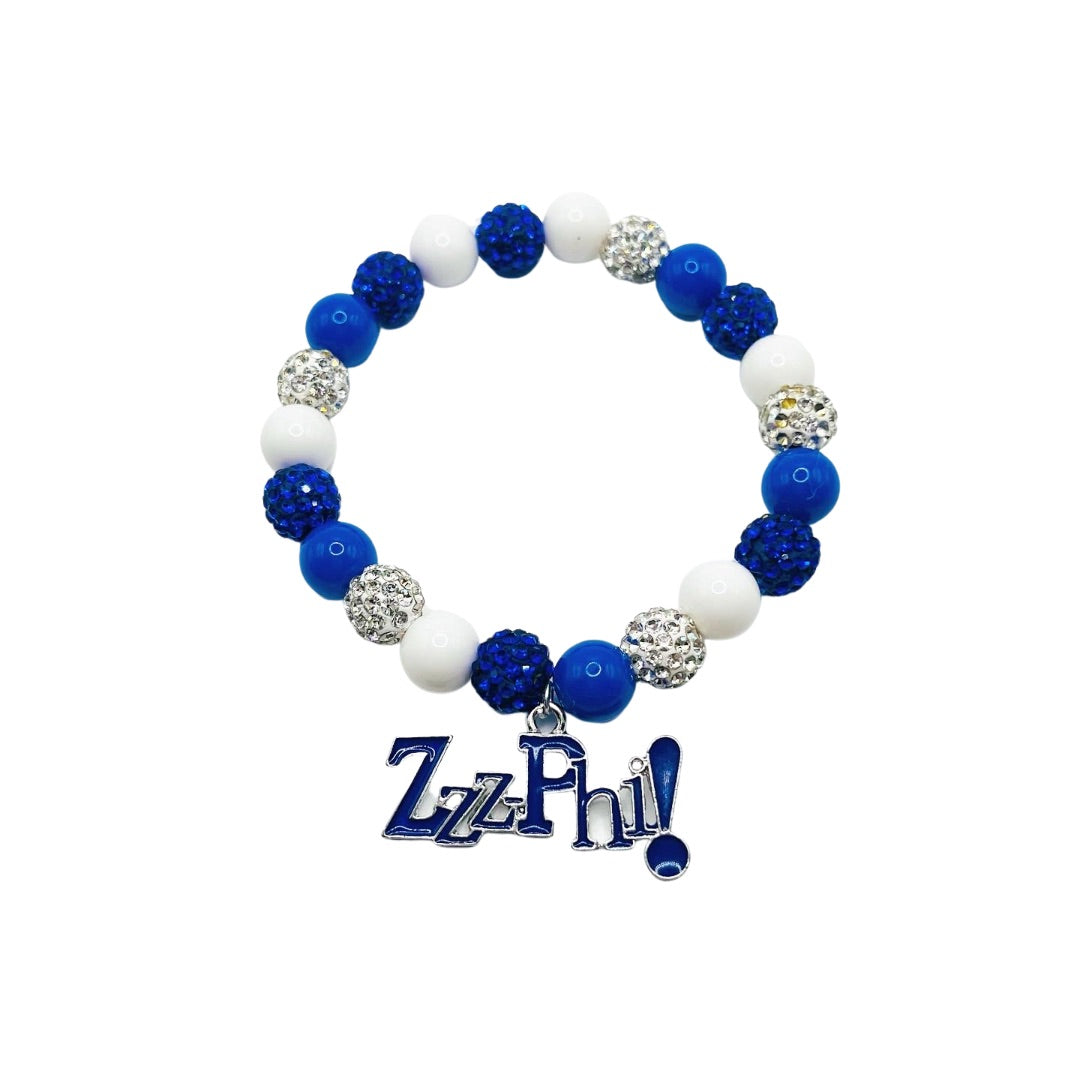 Zeta Zzz Phi Charm Bracelet