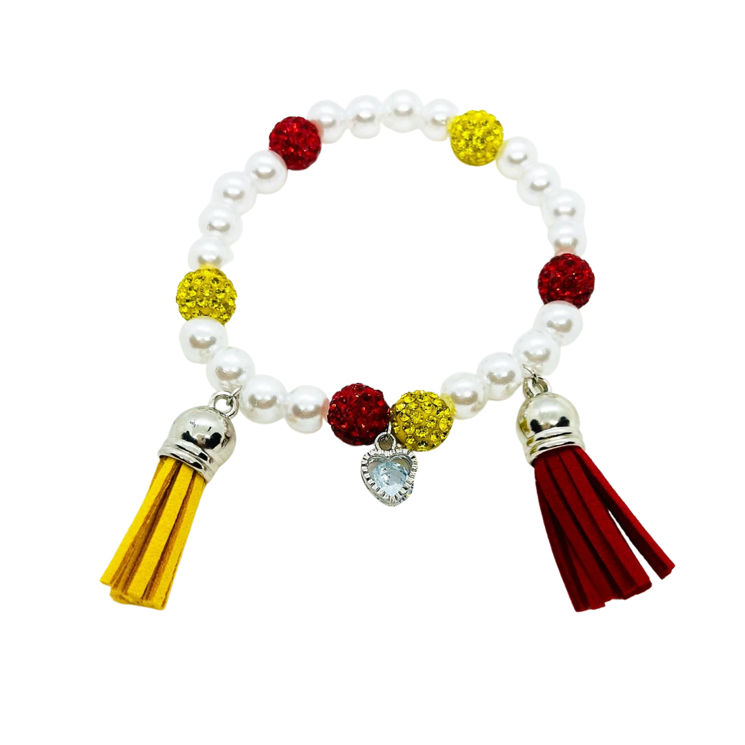 Yellow & Red sorority 1923 Bracelets - Set of 2 or Individual