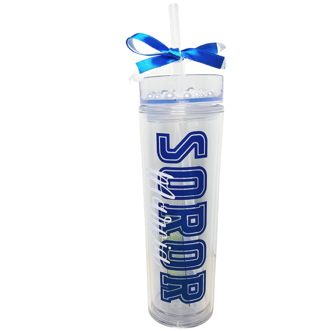 Personalized Zeta Soror Tumbler with Pearl Lid