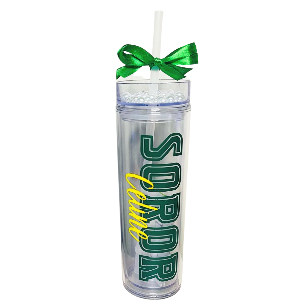 Personalized Nurse Soror Tumbler with Pearl Lid